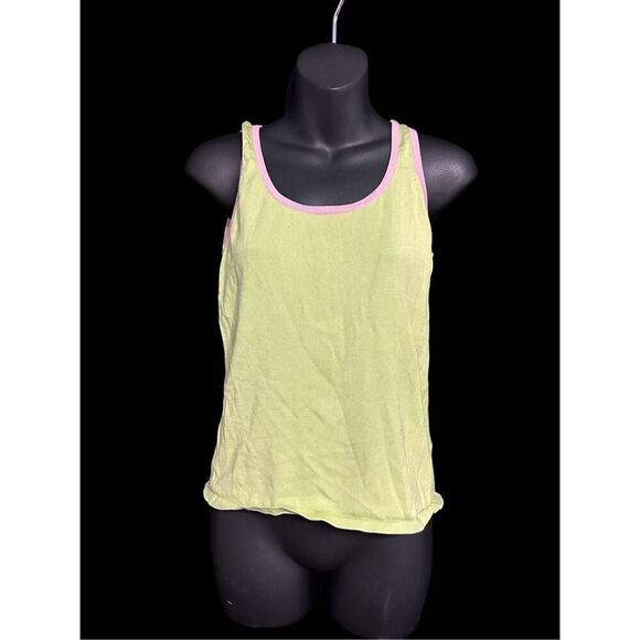 NICE Ralph Lauren Women's Pink and Green spaghetti strap blouse SIZE M GOOD COND - Picture 1 of 7